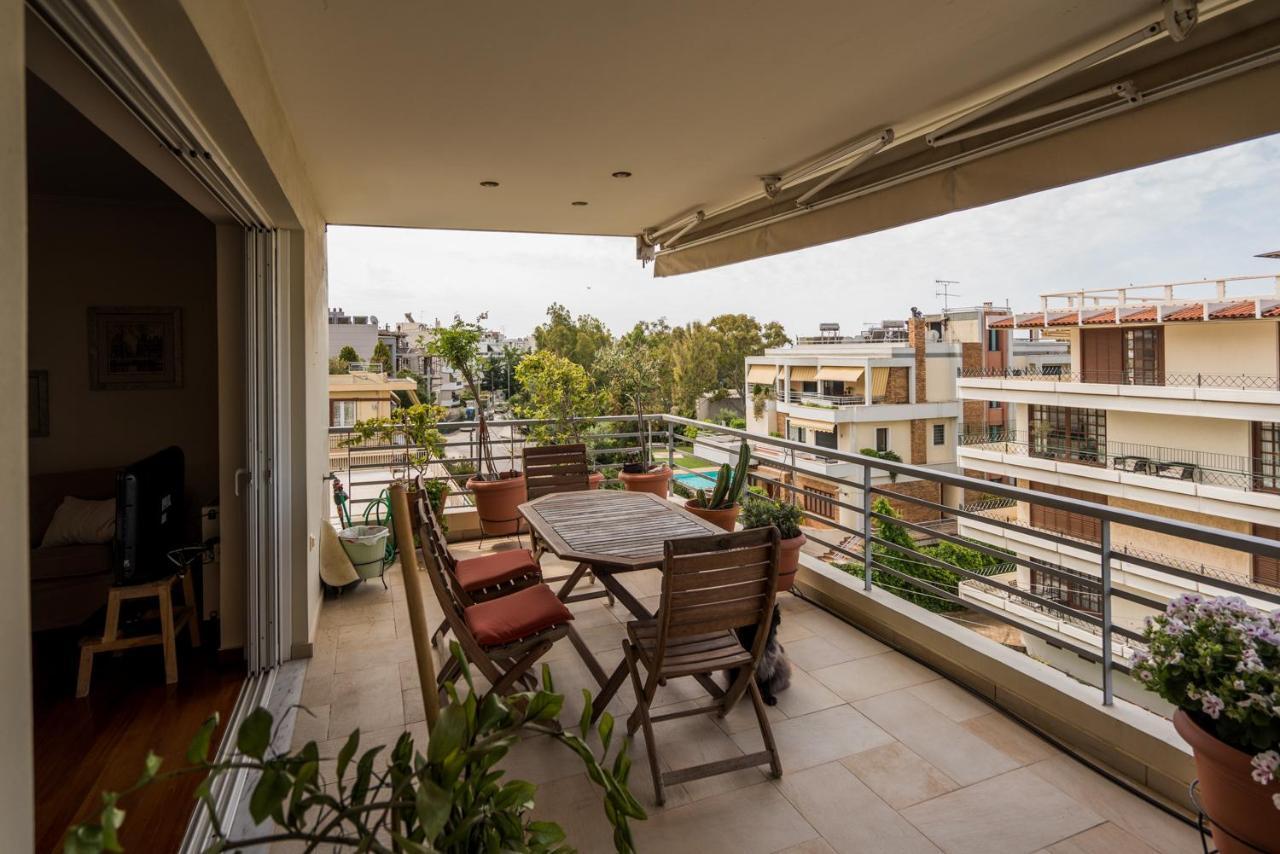Family Getaway, Spacious And Luxurious, Sea View, Terrace, Next To Voula Beach, 20Min From Center Atina Dış mekan fotoğraf